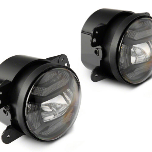 Raxiom for 2007-2018 Jeep Wrangler JK Axial Series 4-In LED Fog Lights- Clear
