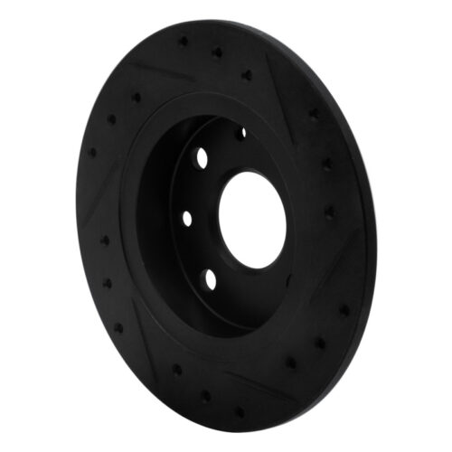 R1 Concepts for 90-93 Mazda Miata Rear Left Drilled & Slotted Black Brake Rotor - Image 4
