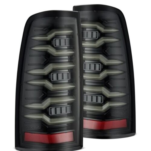 AlphaRex 99-06 Chevrolet Silverado Sierra LUXX-Series LED Tail Lights Alpha-Black