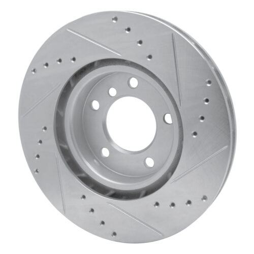 R1 Concepts for 95-99 BMW M3 E36 Right Front Drilled & Slotted Silver Brake Rotor - Image 4