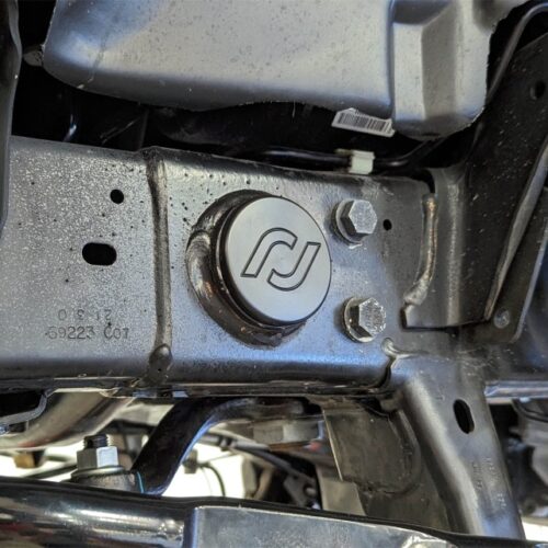 RockJock JL/JT Frame Tube Plugs Frame Front CNC Machined Black Delrin - Image 3