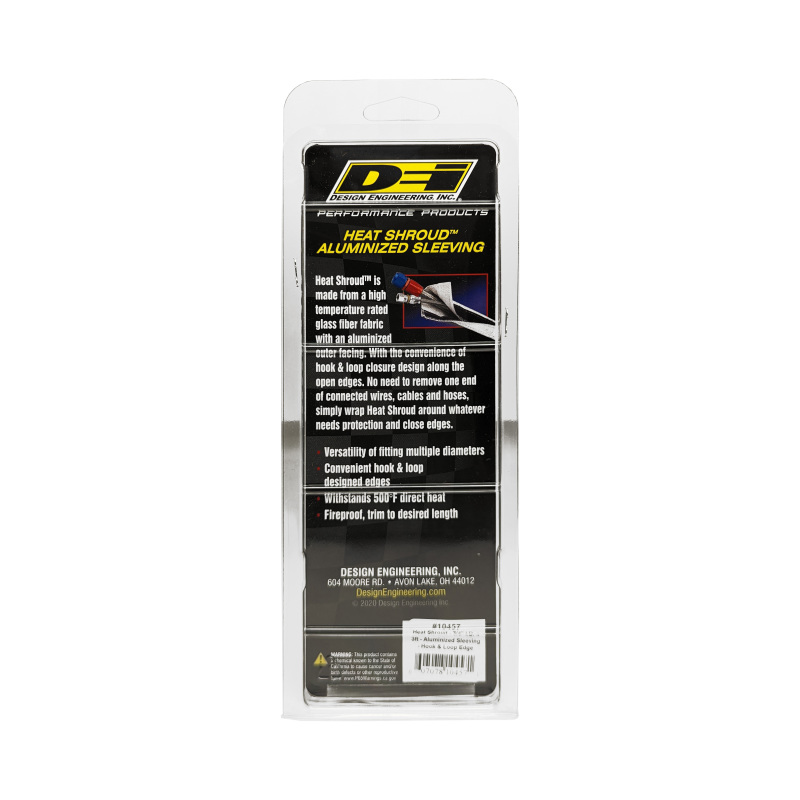 DEI Heat Shroud 3/4in I.D. x 3ft - Aluminized Sleeving - Hook and Loop Edge - Image 5