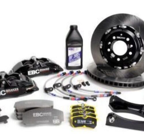 EBC Racing 23-24 Toyota GR Corolla 1.6T Black Apollo-6 Calipers 355mm Rotors Front Big Brake Kit