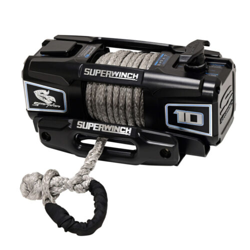 Alternative view of Superwinch 10000 LBS 12V DC 3/8in x 54ft Synthetic Rope Scorpion 10000SR Winch - Black Powdercoat