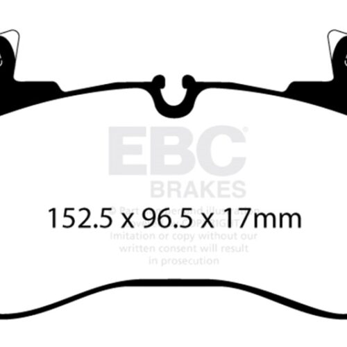 EBC 2020+ Land Rover Defender 90 P300 2.0T Extra Duty Front Brake Pads - Image 2