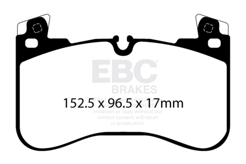 EBC 2020+ Land Rover Defender 90 P300 2.0T Extra Duty Front Brake Pads - Image 2