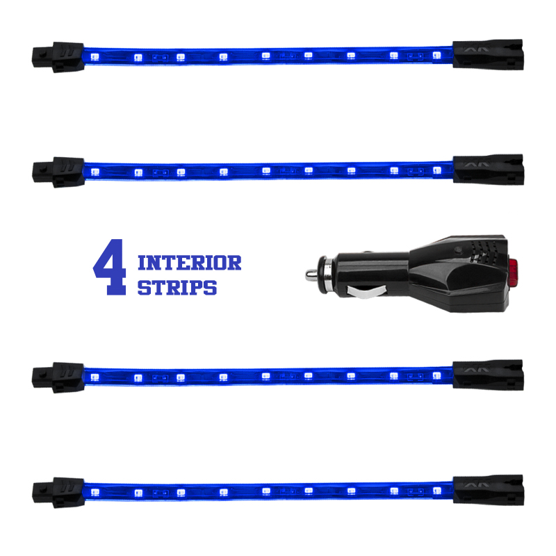 XK Glow Single Color XKGLOW UnderglowLED Accent Light Car/Truck Kit Blue - 4x8In - Image 2