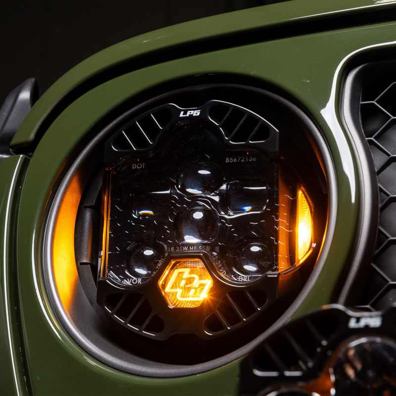 Baja Designs for 18-25 Jeep Wrangler JL / 20-25 Gladiator JT DOT LP6 LED Headlight Kit - Amber - Image 3