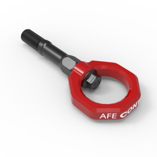 Alternative view of aFe Power 20-24 Chevrolet C8 Corvette Rear Tow Hook - Red