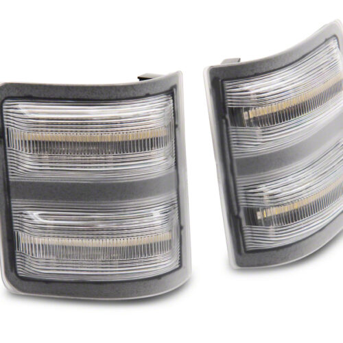 Raxiom for 2011-2016 Ford F-250/F-350 Super Duty Axial LED SEQL Switchback Side Mirror Marker Lamps- Clear