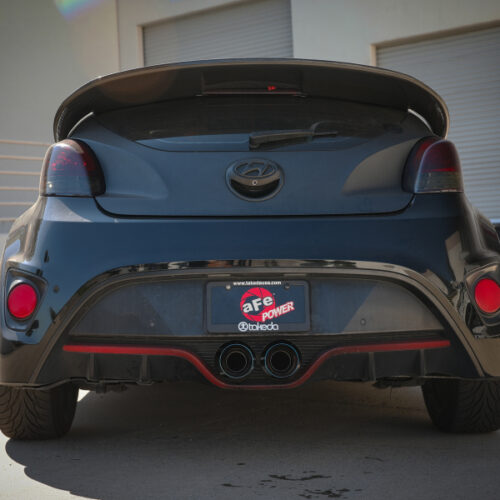 aFe Power Takeda 13-17 Hyundai Veloster L4-1.6L 2-1/2in 304 SS Axle-Back Exhaust w/ Blue Flame Tips - Image 7