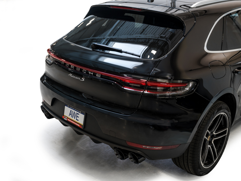 AWE Tuning Touring Edition Cat-Back Exhaust w/ Diamond Black Tips for 19-21 Porsche Macan 3.0T/2.9TT - Image 3