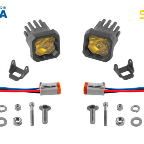 Diode Dynamics Stage Series C1 LED Pod Pro - Yellow Flood Standard ABL (Pair)
