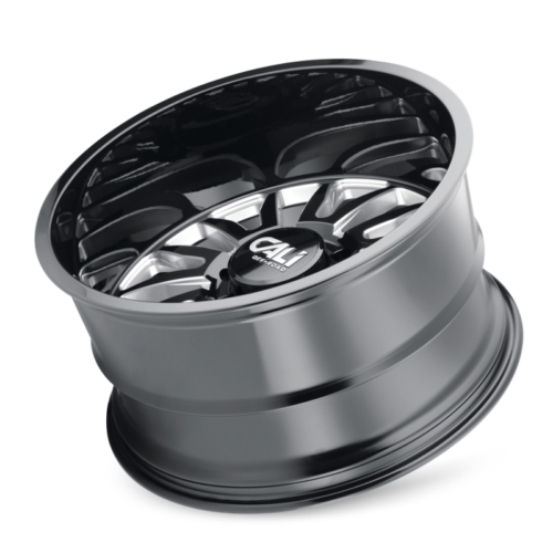 Cali Off-Road 9110 Summit 22x12 / 6x139.7 BP / -51mm Offset / 106mm Hub Gloss Black Milled Wheel - Image 3