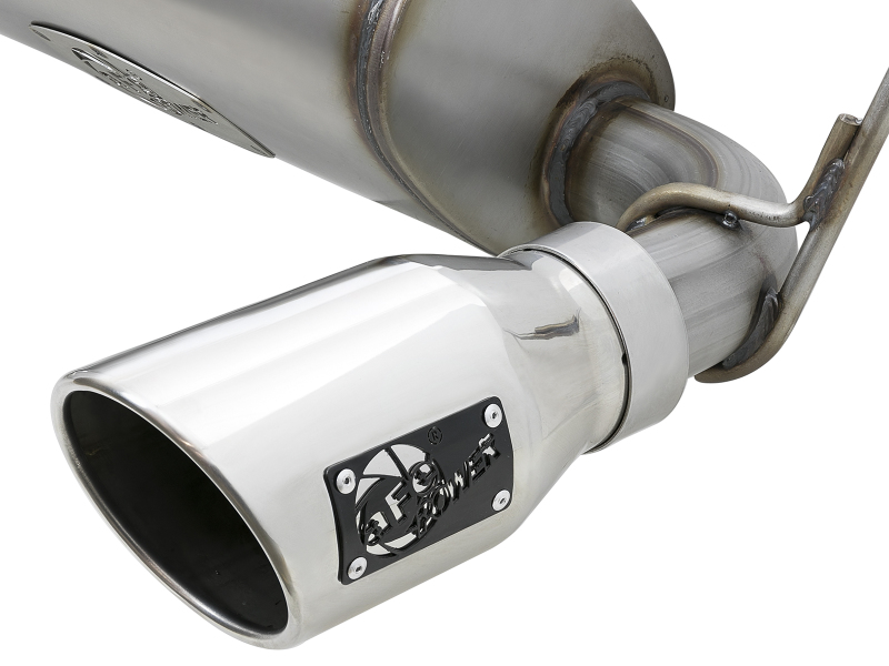 aFe Power Rebel Series 2.5in 409 SS Axle-Back Exhaust w/Polished Tips 07+ Jeep Wrangler (JK) V6 3.6L/3.8L - Image 4