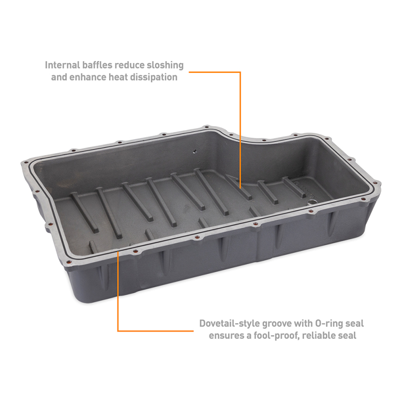 Mishimoto 2011+ Powerstroke 6R140 Transmission Pan - Cast - GR - Image 4