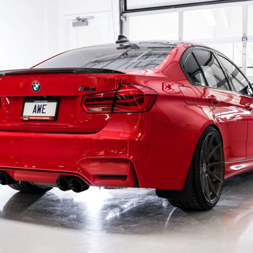 Alternative view of AWE Tuning Track Edition Cat-Back Exhaust - Diamond Black Tips for BMW F8X M3/M4