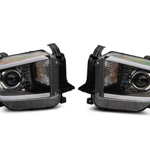 Alternative view of Raxiom for 2014-2021 Toyota Tundra Axial Projector Headlights w/ SEQL LED Bar- Black Housing (Clear Lens)