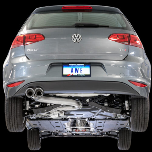Alternative view of AWE Tuning Track Edition Exhaust w/Diamond Black Tips (90mm) for VW MK7 Golf 1.8T