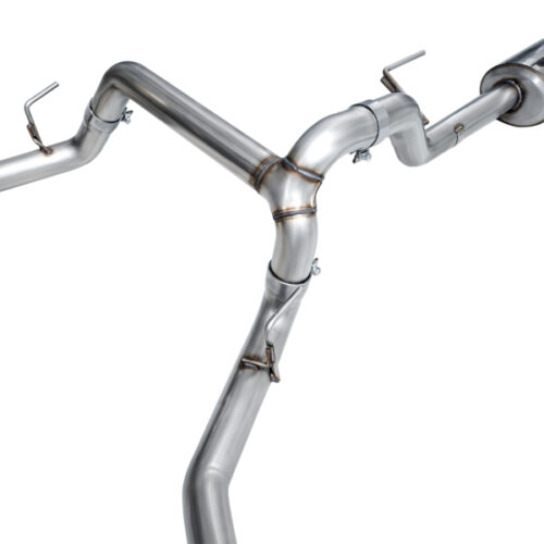 AWE Tuning Cat-Back w/ Chrome Silver Tips for 2021+ Ford F150 Tremor w/ Bumper Cutouts 0FG Non-Resonated - Image 10