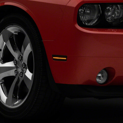 Raxiom for 2008-2014 Dodge Challenger Axial Series LED Side Marker Lights- Smoked