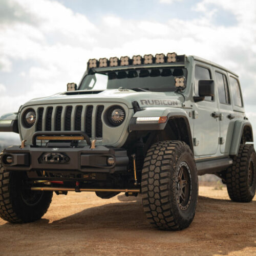 DV8 Offroad 18+ Jeep Wrangler JL / 20+ Jeep Gladiator JT OE Plus Front Bumper - Image 4