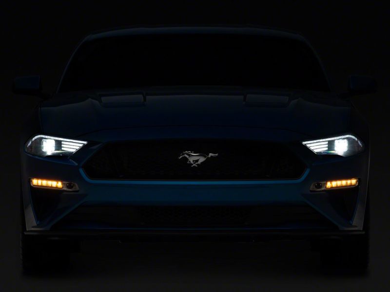 Raxiom for 2018-2023 Ford Mustang GT EcoBoost LED Projector Headlights- Black Housing (Clear Lens) - Image 5