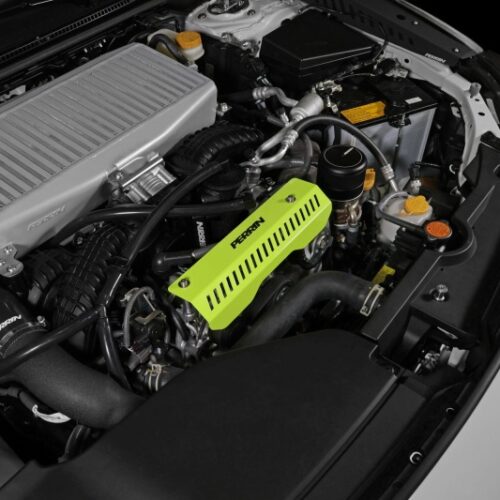 PERRIN 22-26 Subaru WRX Pulley Cover - Neon Yellow (SHORT - For Use w/PERRIN AOS) - Image 5