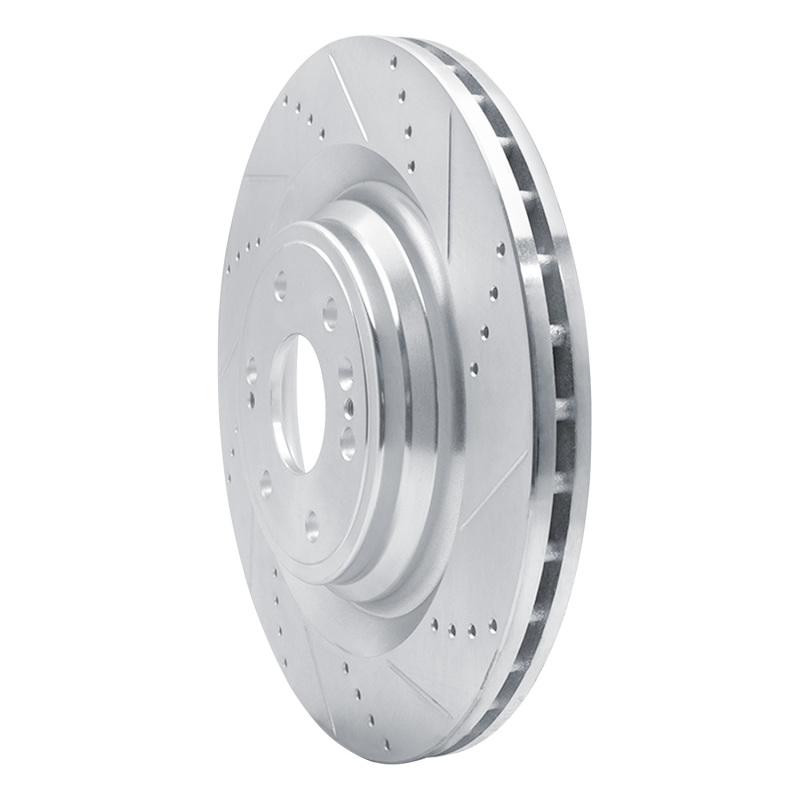 R1 Concepts for 14-20 Cadillac Escalade Front Right Drilled & Slotted Silver Brake Rotor - Image 2