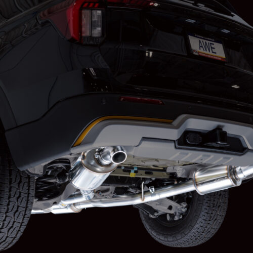AWE Tuning Exhaust w/ Bash Guard for 2021+ Ford Explorer Tremor 3.0TT 0FG Dual Rear Exit - Image 9