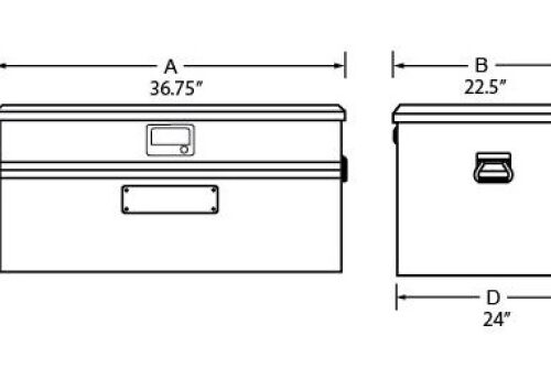 Alternative view of Tradesman Aluminum Flush Mount Truck Tool Box Full/Wide (36in.) - Black