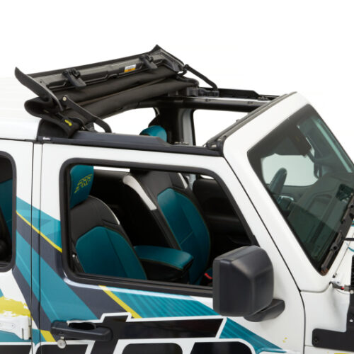 Bestop 20-26 Jeep Gladiator / 18-26 Wrangler JL Sunrider For Hardtop (Premium Black Twill) - Image 8