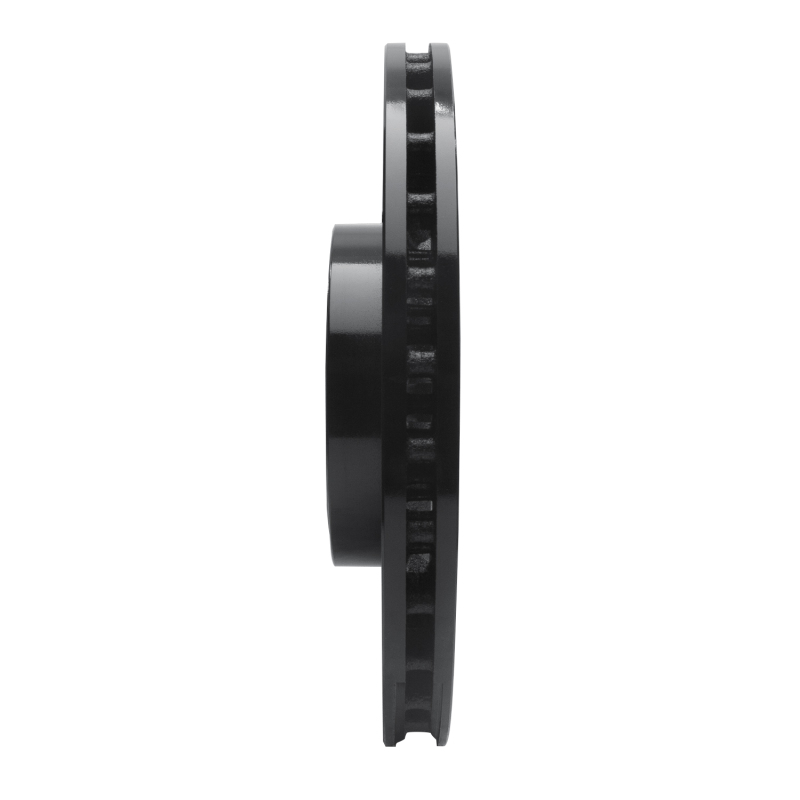 R1 18-22 Genesis G70 Front Right Drilled & Slotted Black Brake Rotor - Image 3
