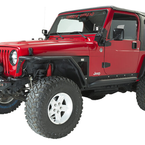 Fishbone Offroad FB23028 97-06 Jeep Wrangler TJ Steel Rock Slider - Black Textured Powdercoat - Image 7