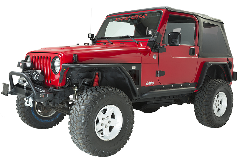 Fishbone Offroad FB23028 97-06 Jeep Wrangler TJ Steel Rock Slider - Black Textured Powdercoat - Image 7