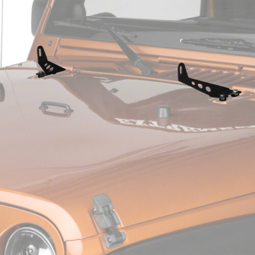 Raxiom for 2007-2018 Jeep Wrangler JK 24-In Light Bar Hood Mounting Brackets