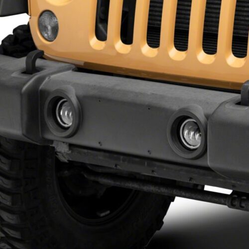 Raxiom for 2007-2018 Jeep Wrangler JK Axial Series Halo LED Fog Lights- Amber - Image 5