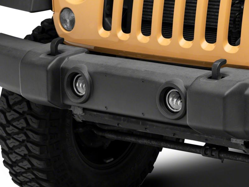 Raxiom for 2007-2018 Jeep Wrangler JK Axial Series Halo LED Fog Lights- Amber - Image 5
