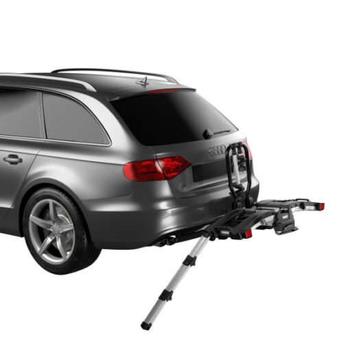 Thule EasyFold XT 2 - Fully Foldable Platform Hitch Bike Rack (Up to 2 Bikes) - Black/Silver - Image 5