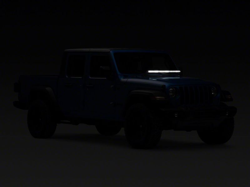Raxiom for 2018-2023 Jeep Wrangler JL Axial Series 30-In Single Row LED Light Bar w/ Hood Mounting Brackets - Image 10