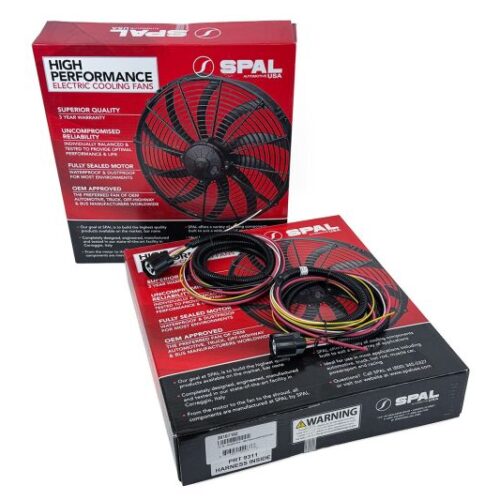 CSF Motorsport Radiator with Shroud - 14in SPAL Brushless Fans - Harnesses