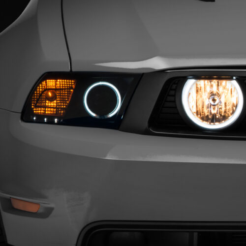Raxiom for 2005-2012 Ford Mustang GT LED Halo Fog Lights (Chrome)