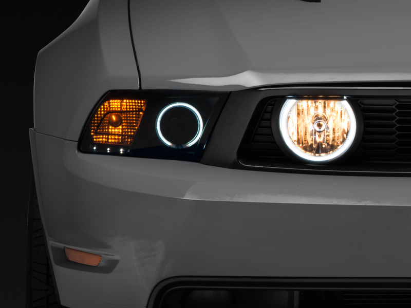 Raxiom for 2005-2012 Ford Mustang GT LED Halo Fog Lights (Chrome)