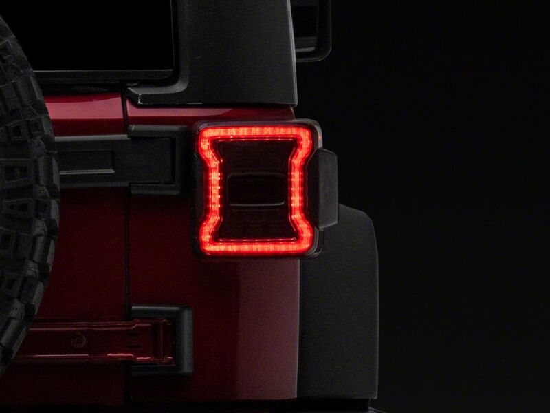 Raxiom for 2007-2018 Jeep Wrangler JK LED Tail Lights- Red Housing- Smoked Lens - Image 10
