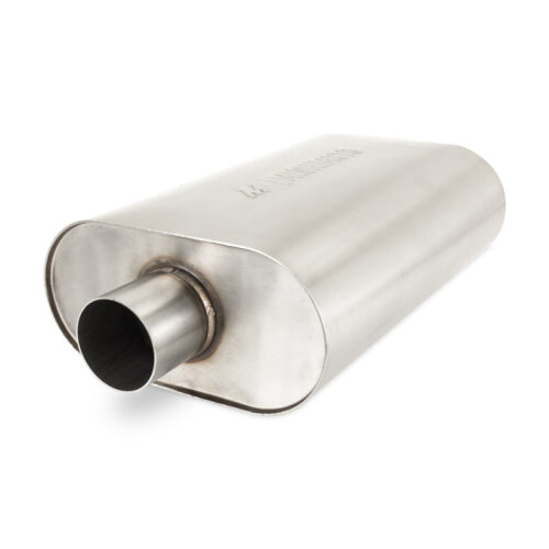 Mishimoto Universal Muffler with 2.5in Center Inlet/Outlet - Brushed - Image 2