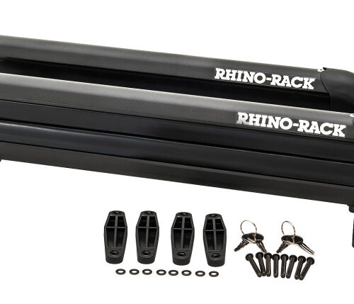 Rhino-Rack Universal Ski/Snowboard Carrier - Fits 4 Pairs of Skis or 2 Snowboards - Black