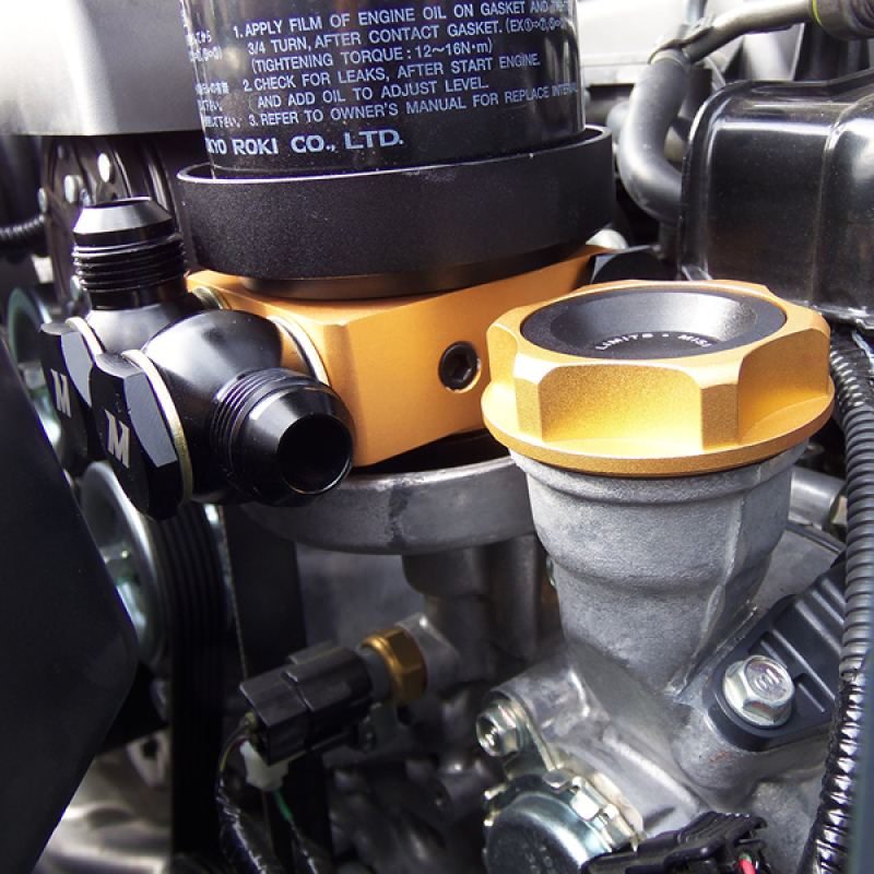 Mishimoto Oil Sandwich Plate w/ Rear-Mounted Thermostat - Image 3