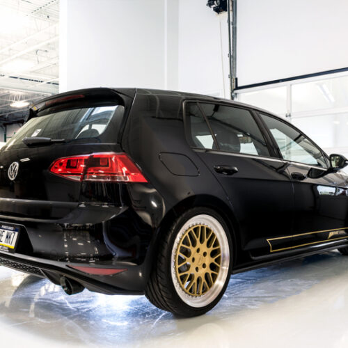 Alternative view of AWE Tuning Track Edition Exhaust - Diamond Black Tips for VW MK7 GTI