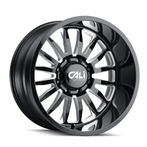 Cali Off-Road 9110 Summit 22x12 / 6x139.7 BP / -51mm Offset / 106mm Hub Gloss Black Milled Wheel - Image 4
