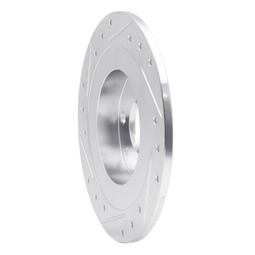 R1 Concepts for 90-03 Ford Escort Rear Right Drilled & Slotted Silver Brake Rotor - Image 4
